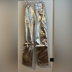 Silver Metallic Pants